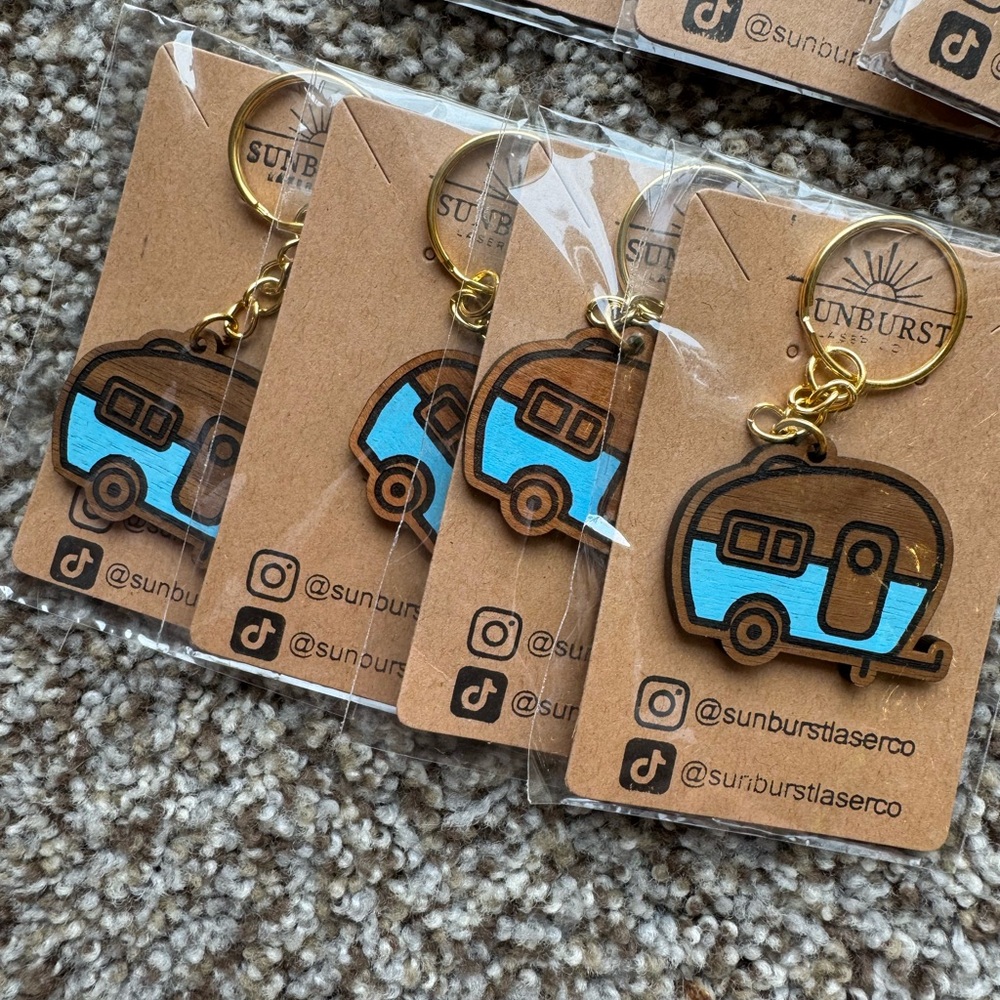 (1) handmade camper keychain